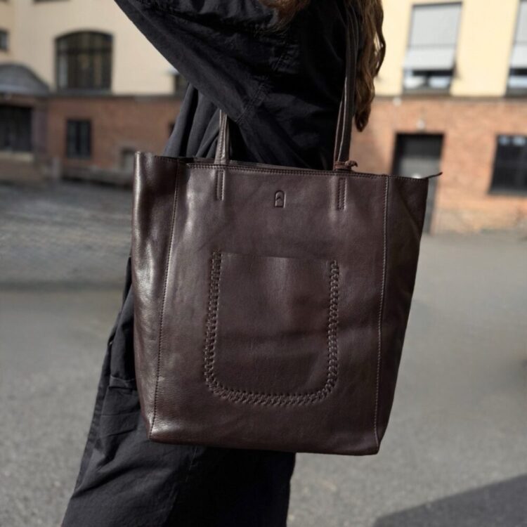 3040046 House of Nordic, casual shopper, mørkebrun_1