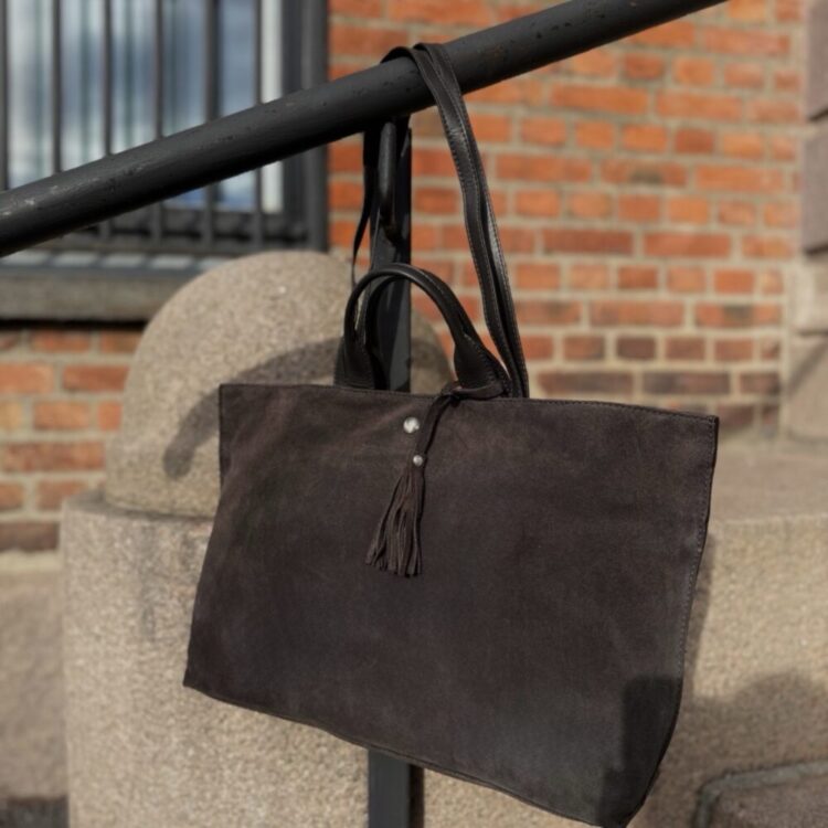 3070127 House of Nordic, Stor tote bag, Boho, mørkebrun _1