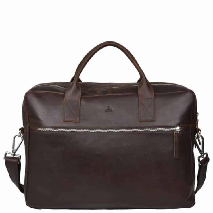 277646 ADAX Catania PC-veske Axel 15.6 Dark Brown Forside