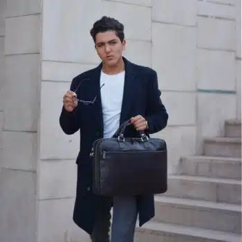5757 Picard Relaxed water buffalo laptop bag