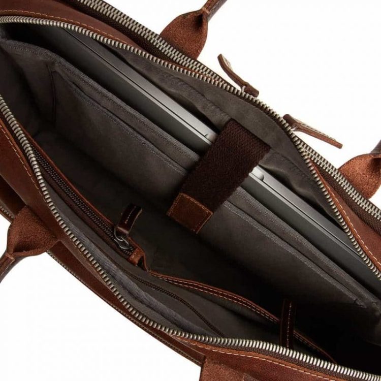 59 9473 Castelijn Beerens Sam Laptop bag light brown innside