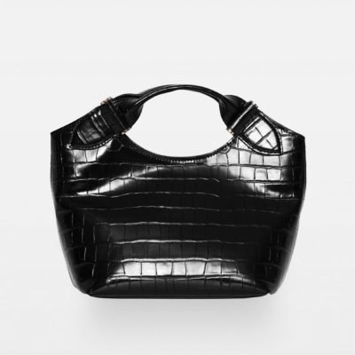 737 - Minna Small Tote - Croco Black