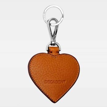 DE118 Decadent Heart Keyring Cognac Bakside