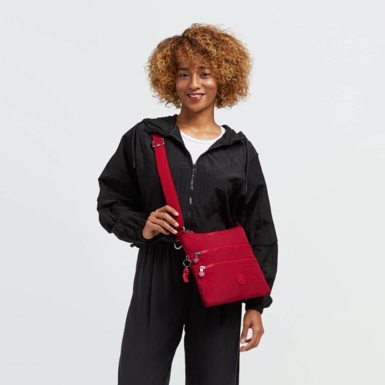 Kipling ALVAR Red Rouge Medium Shoulder Bag Across Body
