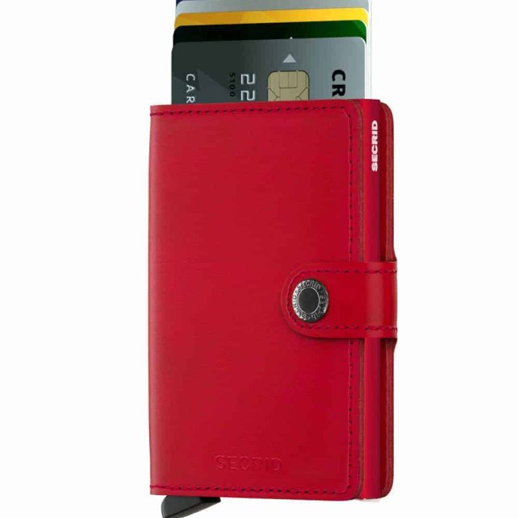 Secrid Miniwallet - red - forside med kort